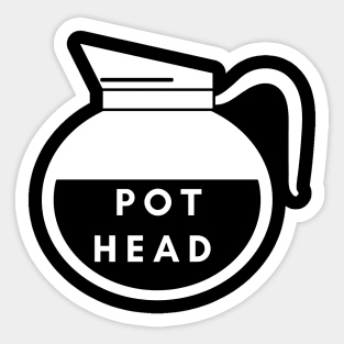 Pot Head Funny Humorous Sticker